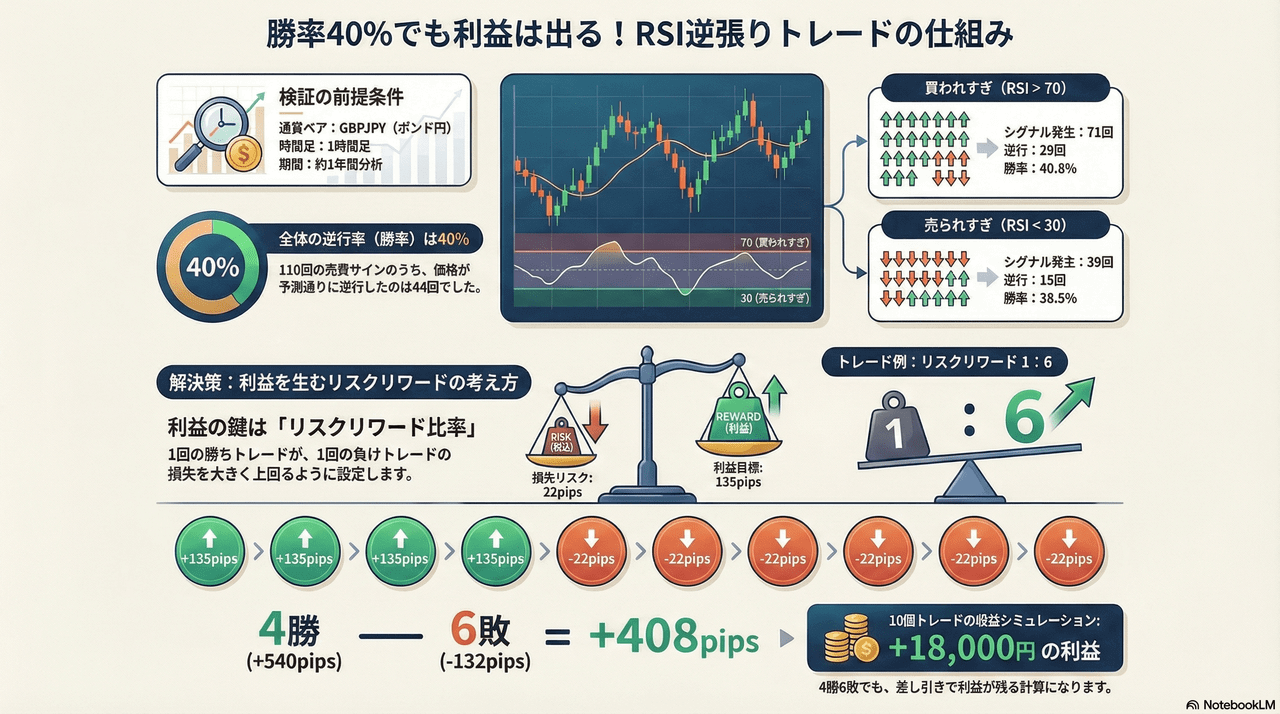 RSIの使い方を分析したらRSIだけで勝てる結果になったので公開