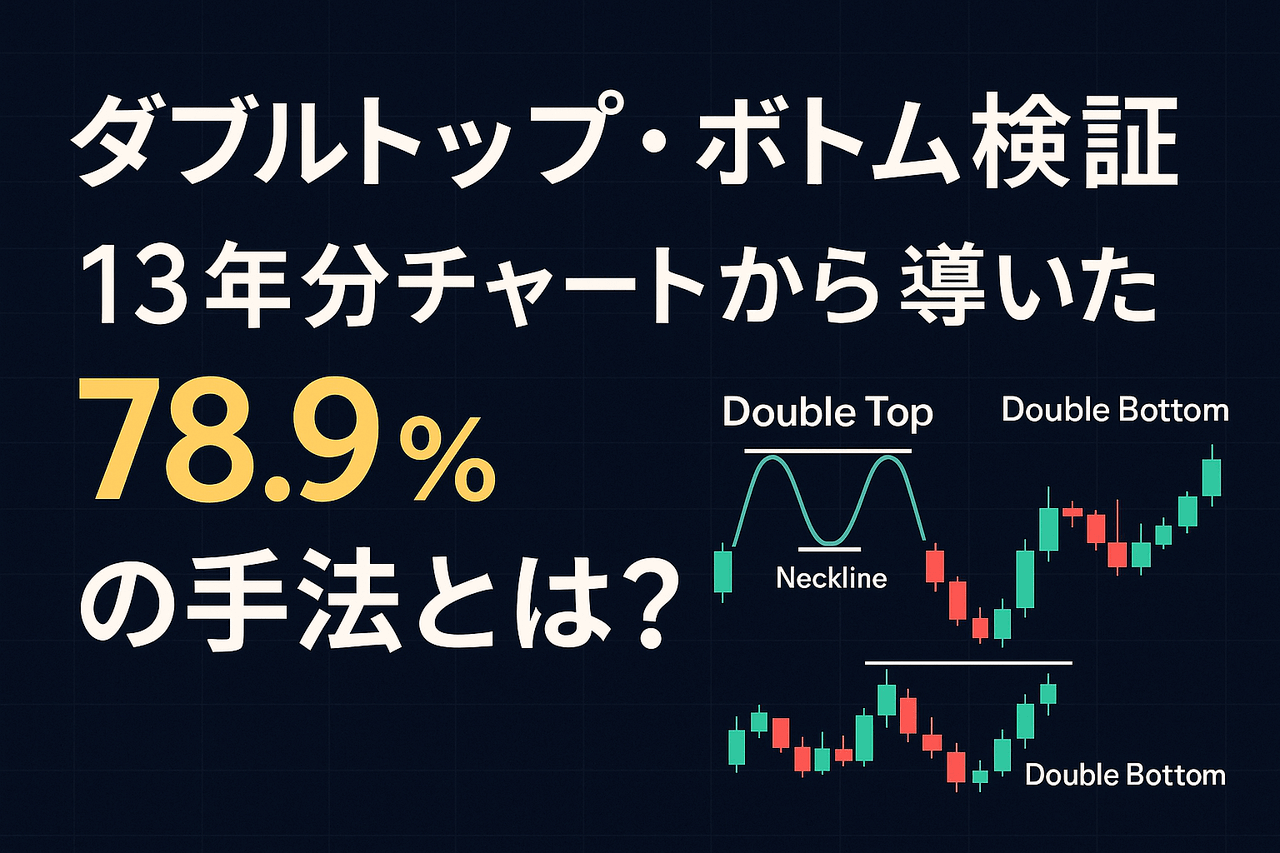 ダブルトップ・ボトム検証｜13年分チャートから導いた勝率78.9%の手法とは？ | FXトレード手法検証ハウス