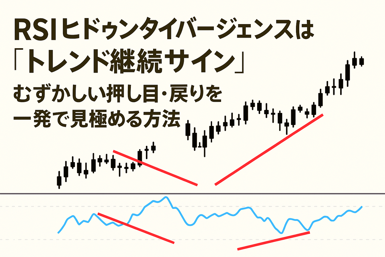 RSIヒドゥンダイバージェンスは“トレンド継続サイン”｜むずかしい押し目・戻りを一発で見極める方法