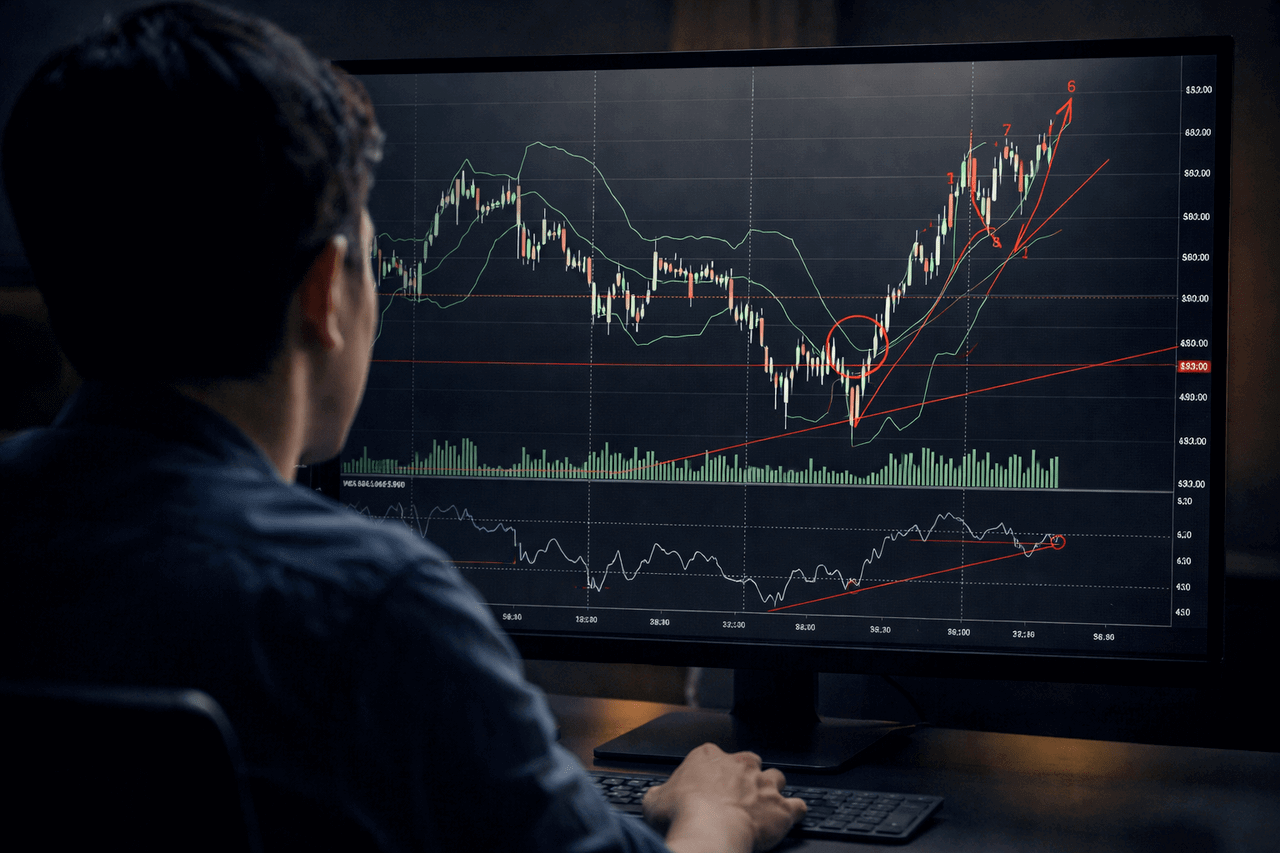 ゴールド15分足×RSIヒドゥンダイバージェンスで短期ロング！1時間足トレンドラインも絡めたリアルトレード解説