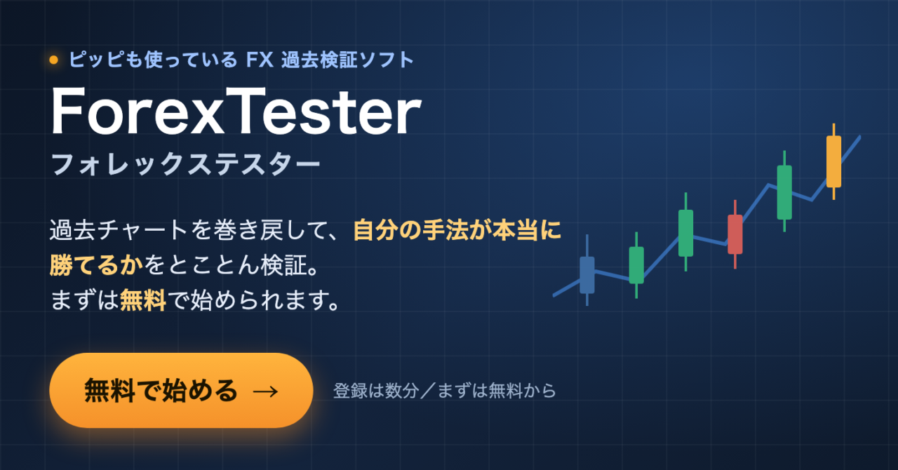 ForexTester 過去検証ソフトを無料で始める